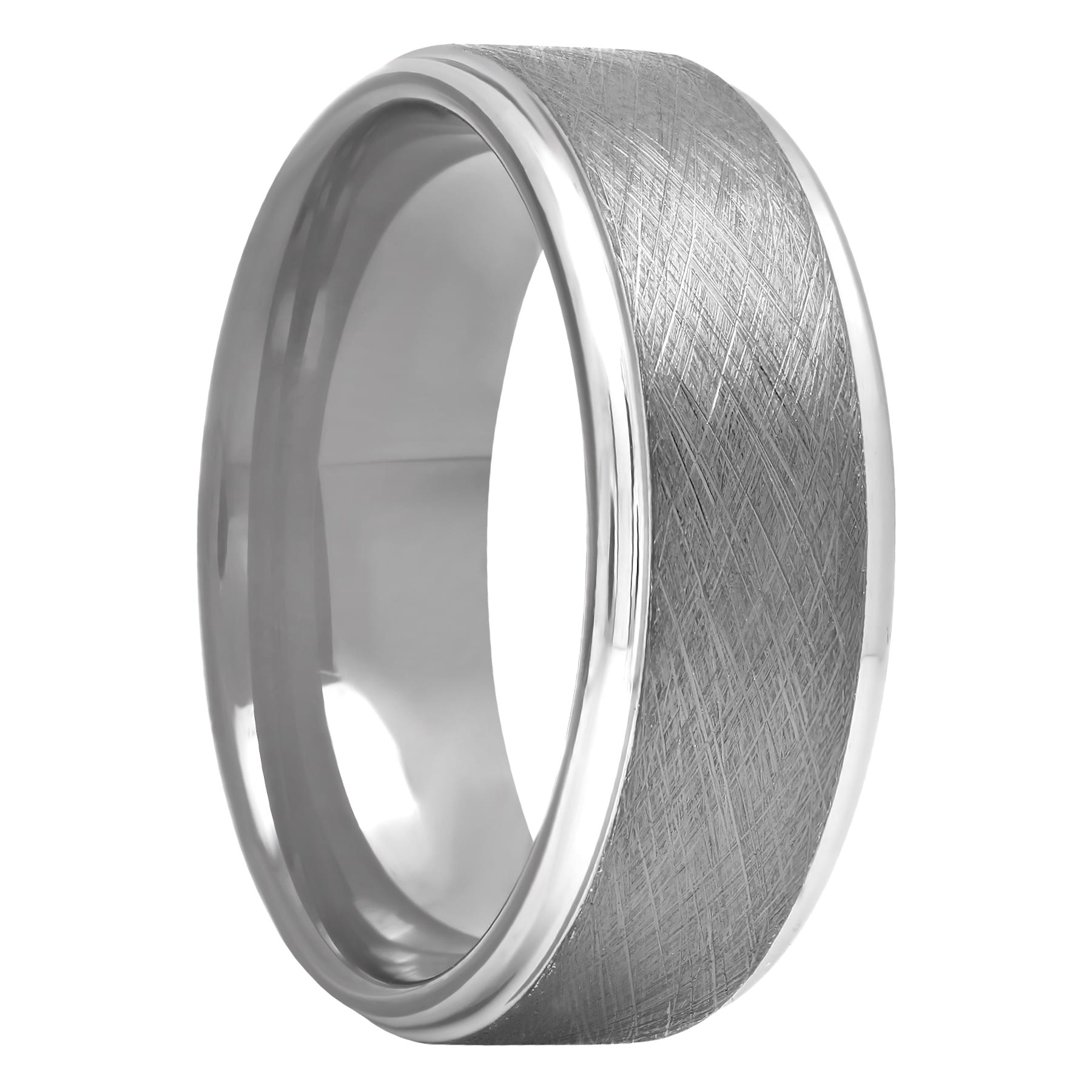 Tantalum Gunmetal Scratch Finish Band, 8mm – Jordan Jack